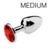 Generique Plug bijou Spolly Medium - Rouge 7 x 3.4cm